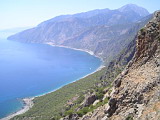 Bird View ar Agios Pavlos Beach, Agia Roumeli, Samaria Gorge