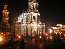 Dresden Church and Museum In The Evening